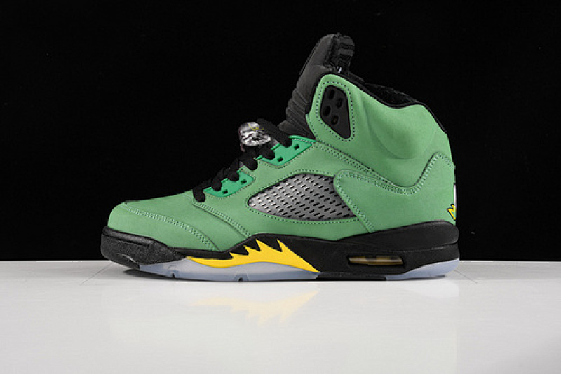 Jordan AIR Jordan 5 RETRO SE OREGON APPLE GREEN/BLACK-YELLOW STRIKE-BLACK · CK6631-307, photo 1