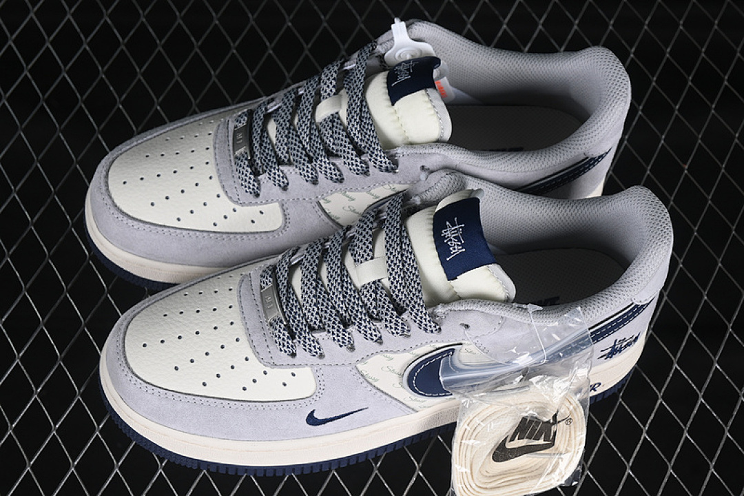 Nike [XZ3318-088]-[AIR FORCE 1 07 LOW WHITE/GREY/BLUE]-[WOMAN:36-39]-[MAN:40-45] - Image 11
