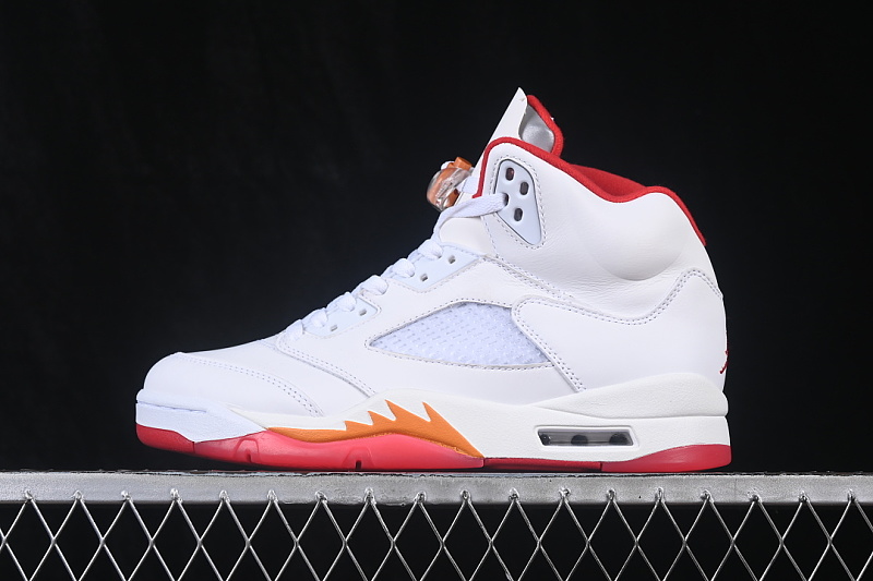 Jordan AIR Jordan 5 RETRO AJ5 BASKETBALL SHOES WHITE/RED · IV5678-102, photo 1