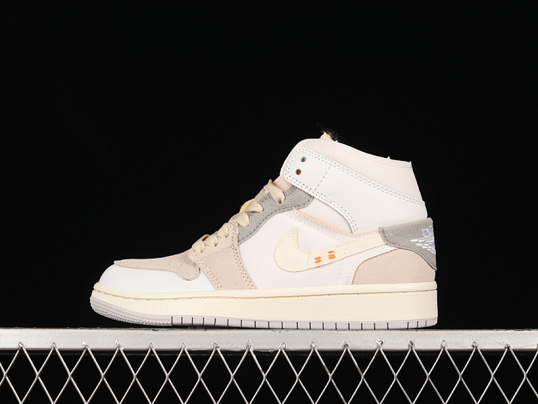 Jordan [DM9652-100]-[AIR JORDAN 1 MID SE CRAFT INSIDE OUT WHITE/MONTREAL GREY/PHANTOM]-[UNISEX:36-46], photo 1