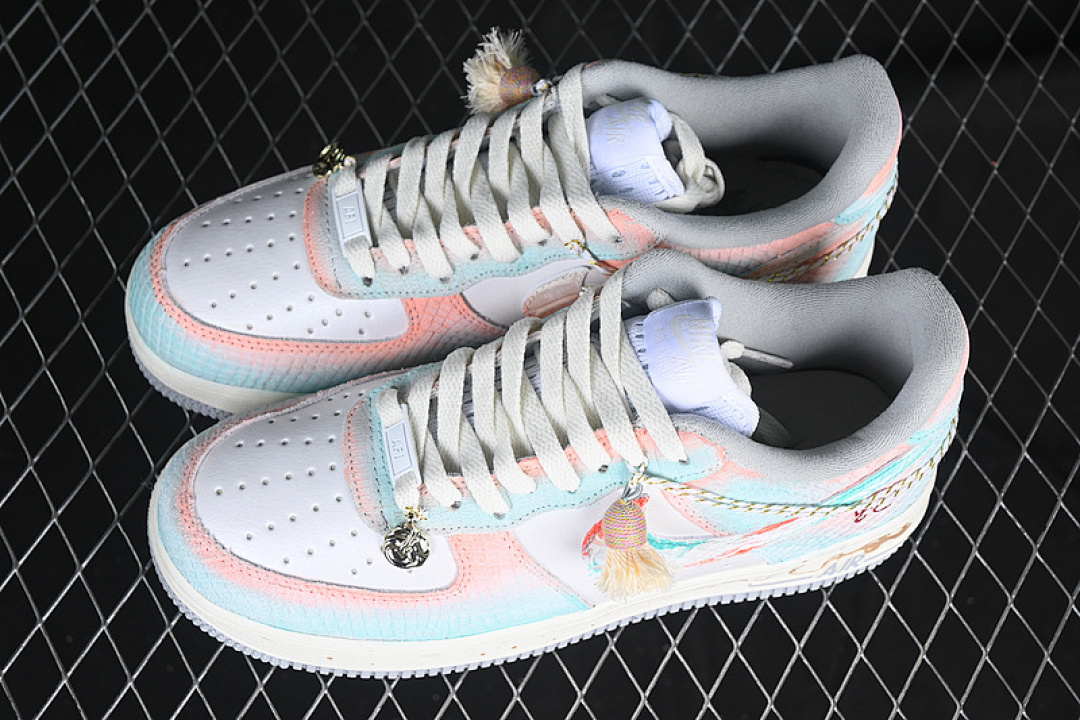 Nike [DX2678-111]-[AIR FORCE 1 07 LOW LATE SPRING RAIN WHITE/BLUE/PINK]-[WOMAN:36-39]-[MAN:40-45] - Image 11