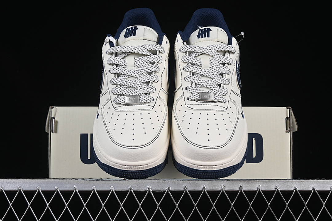 Nike [XS1958-522]-[AIR FORCE 1 07 LOW UN WHITE/GREY/BLUE]-[WOMAN:36-39]-[MAN:40-45] - Image 13