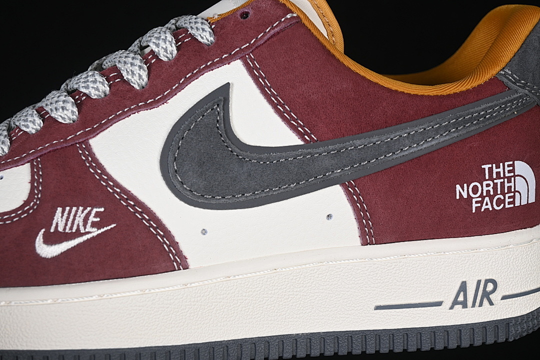 Nike [SS1979-006]-[AIR FORCE 1 07 LOW WHITE/RED/GREY/BROWN]-[WOMAN:36-39]-[MAN:40-45] - Image 8