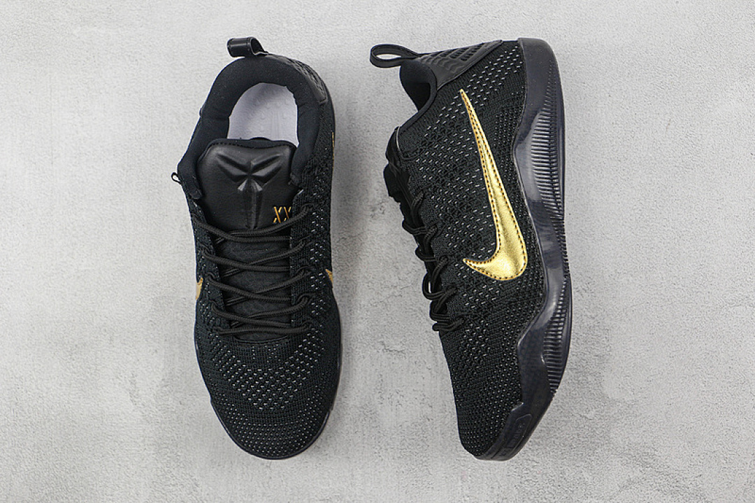 Nike [869495-001]-[KOBE 11 ELITE LOW PALE HORSE LR BLACK/BLACK/METALLIC GOLD]-[MAN:40-46] - Image 3