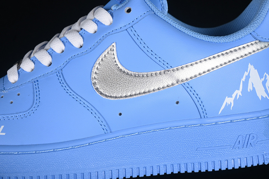 Nike [ZH0316-070]-[AIR FORCE 1 07 LOW WHITE/BLUE/SILVER]-[WOMAN:36-39]-[MAN:40-45] - Image 8