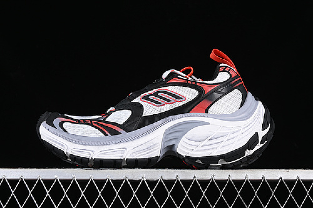 Unbranded [W2MV21960]-[BA*LEN*CIAGA TRACK SNEAKER WHITE/GREY/BLACK/RED]-[WOMAN:35-39]-[MAN:40-46], photo 1