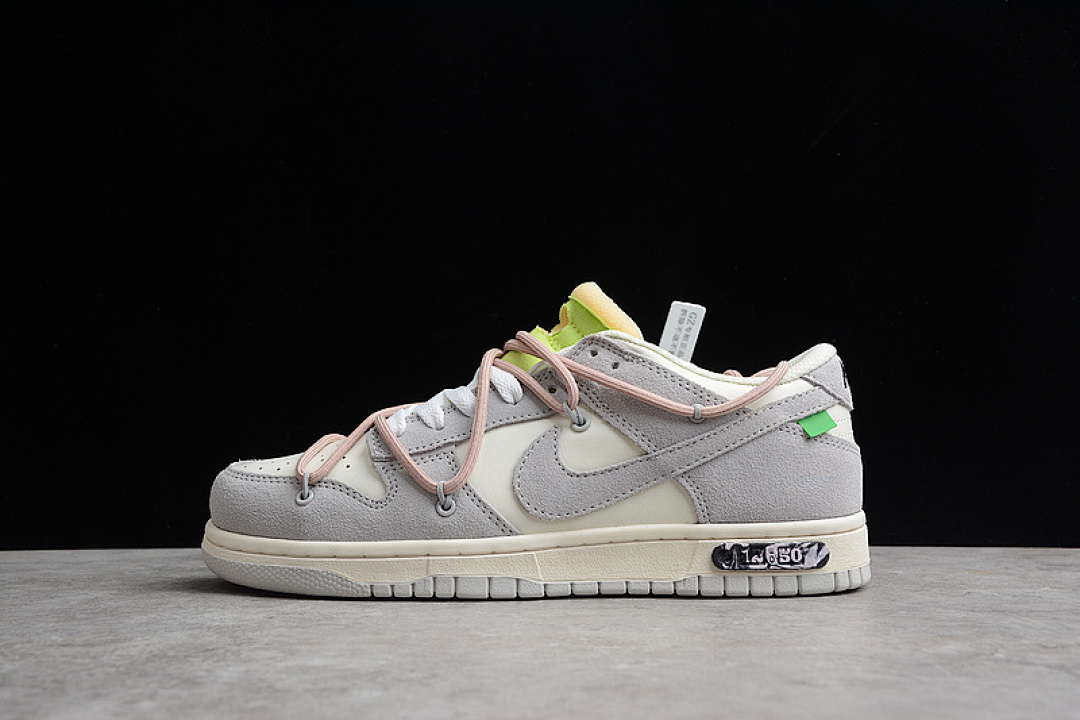 Off-White [DM1602-113]-[OW X SB DUNK LOW LOT 05 OF 50 SAIL/NEUTRAL GREY/PINK]-[WOMAN:36-39]-[MAN:40-47], photo 1