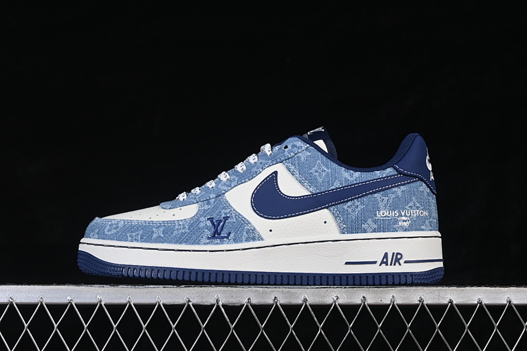 Nike Nike AIR FORCE 1 07 LOW CASUAL SNEAKERS NAVY BLUE/WHITE · NH0601-578, photo 1