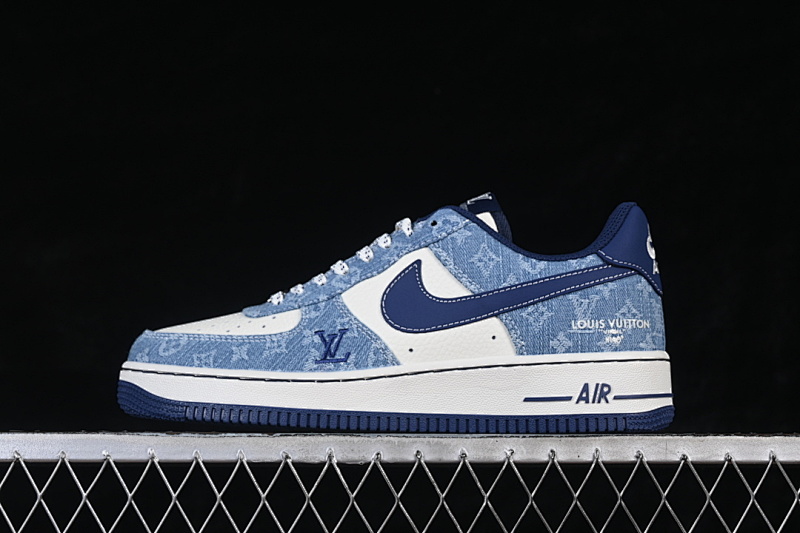 Nike Nike AIR FORCE 1 07 LOW CASUAL SNEAKERS NAVY BLUE/WHITE · NH0601-578, photo 1
