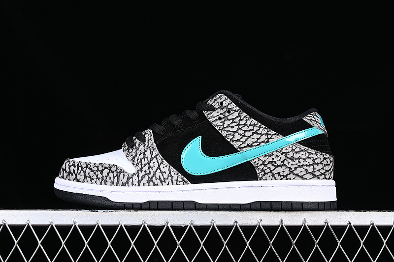 Nike DUNK LOW PRO SB ATMOS ELEPHANT MEDIUM GREY/BLACK/WHITE/CLEAR JADE · BQ6817-009, photo 1