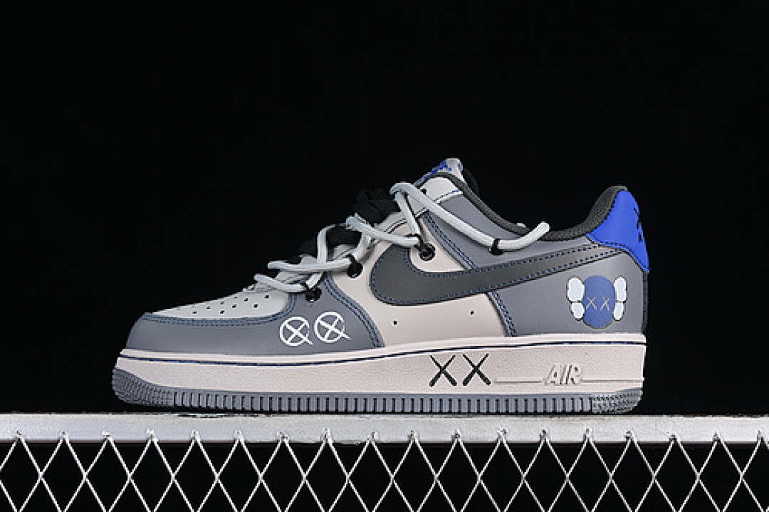 Nike [KS6869-333]-[KAWS AIR FORCE 1 07 LOW GREY/BLACK/BLUE]-[WOMAN:36-39]-[MAN:40-45], photo 1