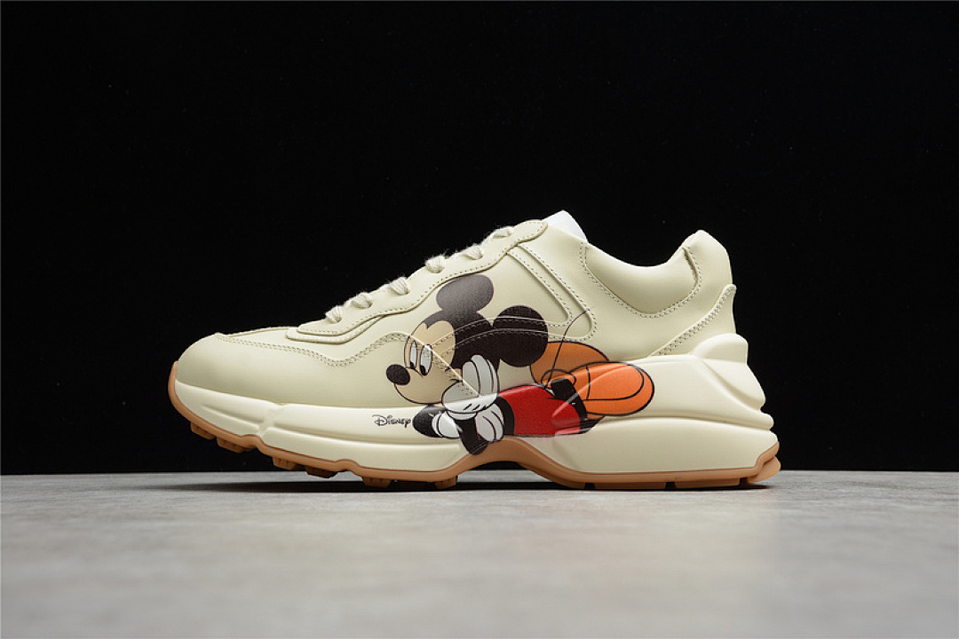 On Running On Running [GU*CCI RHYTON VINTAGE TRAINER SNEAKERS BEIGE/BLACK/ORANGE]-[UNISEX:35-44], photo 1