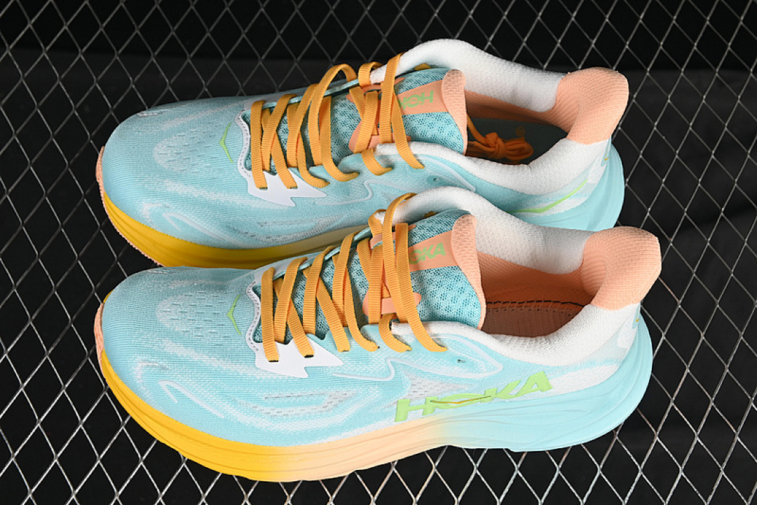 On Running [1162030 BPRK]-[HOKA ONE CLIFTON 10 WHITE/BLUE/GREEN/ORANGE]-[WOMAN:36-39]-[MAN:40-45] - Image 11