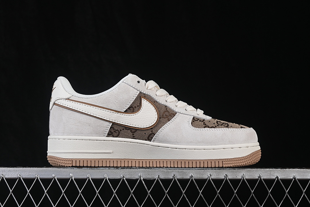 Nike [MM3399-807]-[AIR FORCE 1 07 LOW CASUAL SNEAKERS WHITE/BROWN/WHITE]-[WOMAN:36-39]-[MAN:40-45] - Image 16