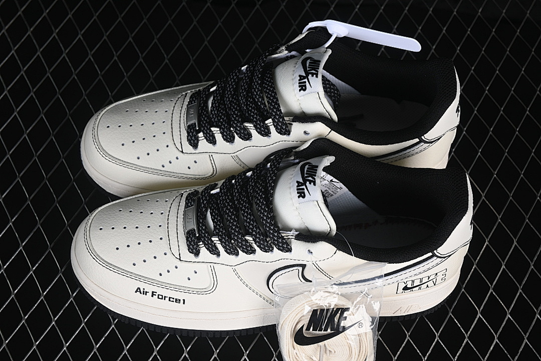 Nike [JP8028-060]-[AIR FORCE 1 07 LOW CASUAL SNEAKERS WHITE/BLACK]-[WOMAN:36-39]-[MAN:40-45] - Image 10