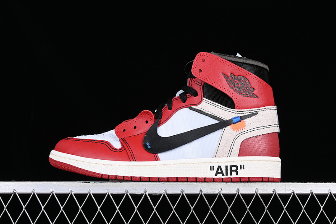 Jordan OFF WHITE X AIR Jordan 1 RETRO HIGH OG CHICAGO WHITE/BLACK-VARSITY · AA3834-101, photo 1