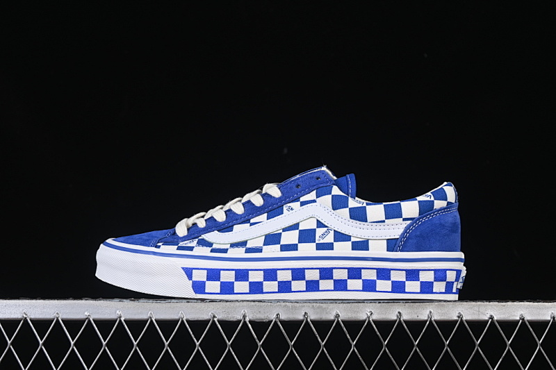 LOW TOP LEATHER CASUAL SNEAKERS KLEIN BLUE/WHITE · VN000D57ERM, photo 1