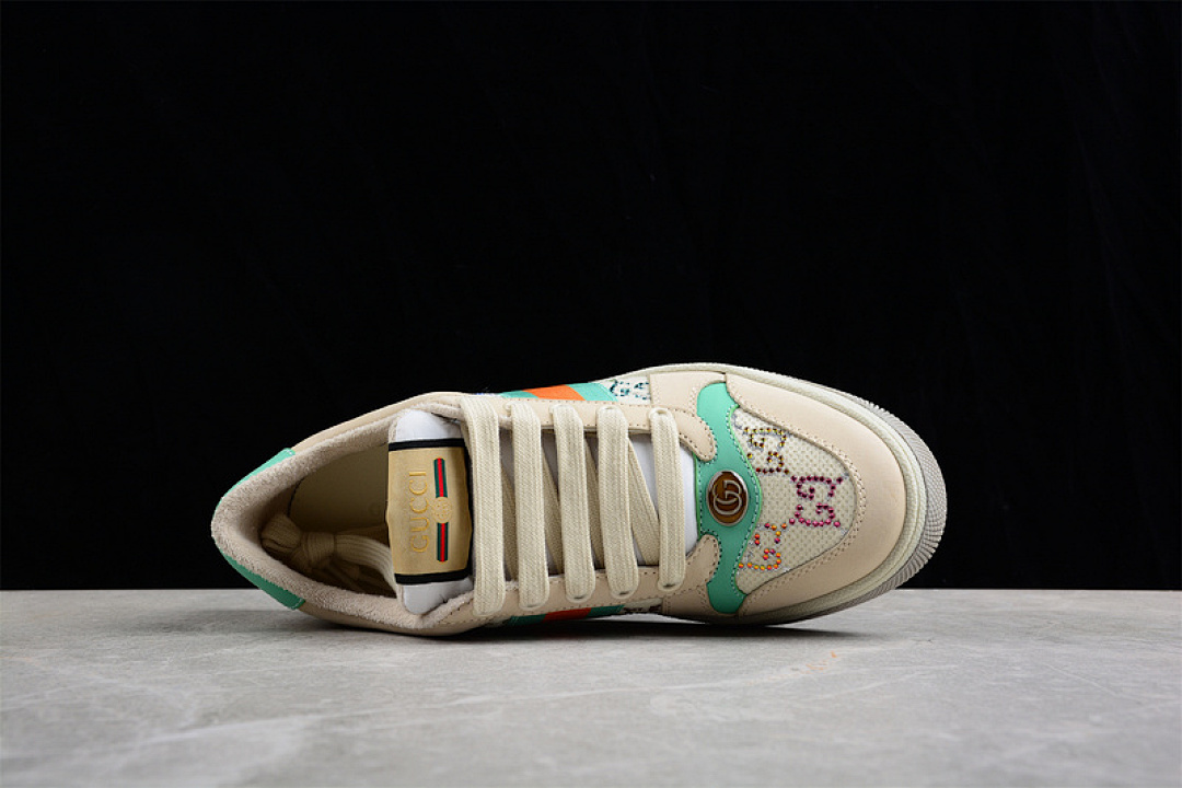 Gucci [GU*CCI DISTRESSED SCREENER SNEAKERS LIGHT KHAKI/GREEN/RED]-[WOMAN:35-39] - Image 13