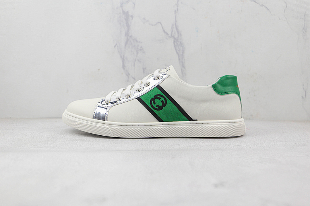 Gucci Gucci [ SCREENER GG HIGH-TOP SNEAKER WHITE/BLACK/GREEN]-[MAN:38-44], photo 1