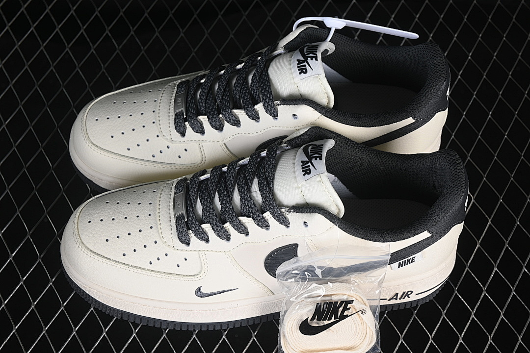 Nike [SM6668-119]-[AIR FORCE 1 07 LOW CASUAL SNEAKERS BEIGE/DARK GREY]-[WOMAN:36-39]-[MAN:40-45] - Image 11