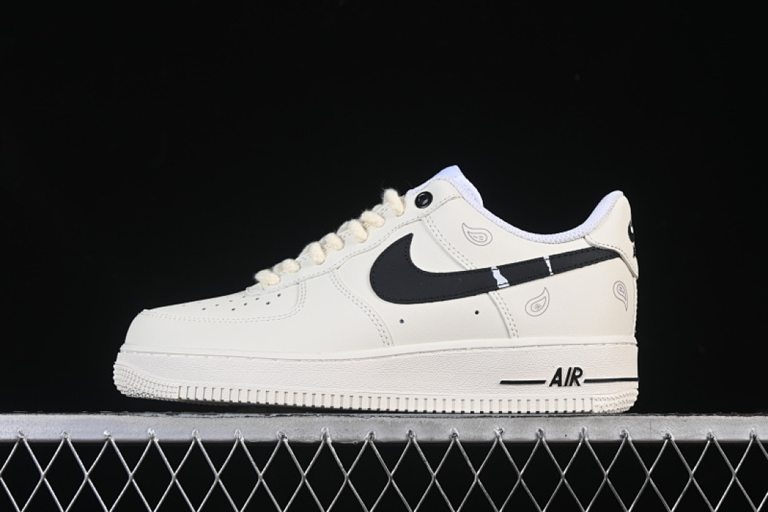 Nike [ZH0318-128]-[AIR FORCE 1 07 LOW BEIGE/BLACK]-[WOMAN:36-39]-[MAN:40-45] - Image 2