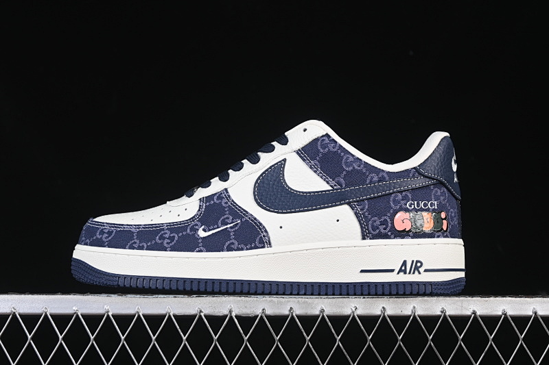 Nike Nike AIR FORCE 1 07 LOW WHITE/BLUE/BLACK · SC0601-568, photo 1