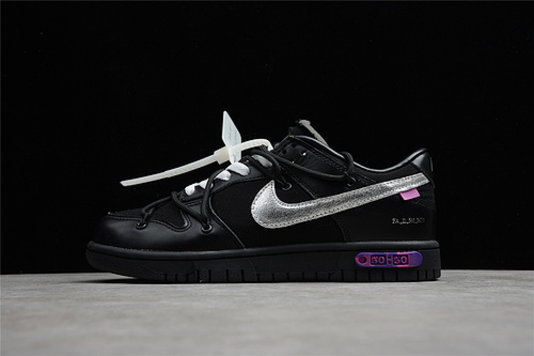 Purple [DM1602-001]-[OW X SB DUNK LOW THE 50 BLACK/METALLIC SILVER-PURPLE]-[WOMAN:36-39]-[MAN:40-47], photo 1