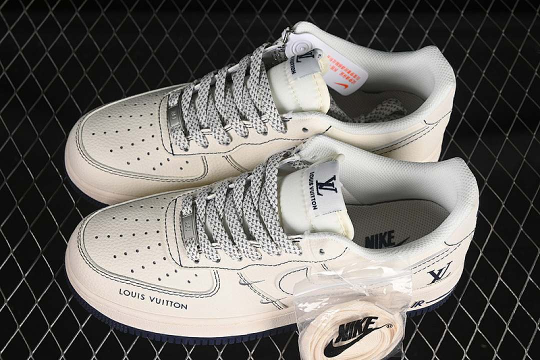 Nike [XX3168-160]-[AIR FORCE 1 07 LOW LV WHITE/BLUE/BLACK]-[WOMAN:36-39]-[MAN:40-45] - Image 11
