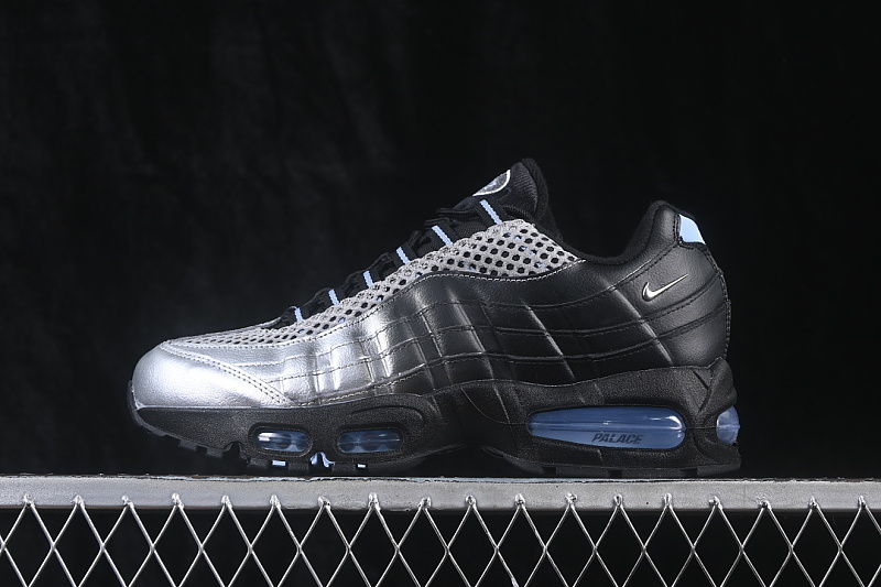 Nike AIR MAX 95 AIR CUSHIONED RUNNING SHOES SILVER/BLACK · IQ7708-095, photo 1