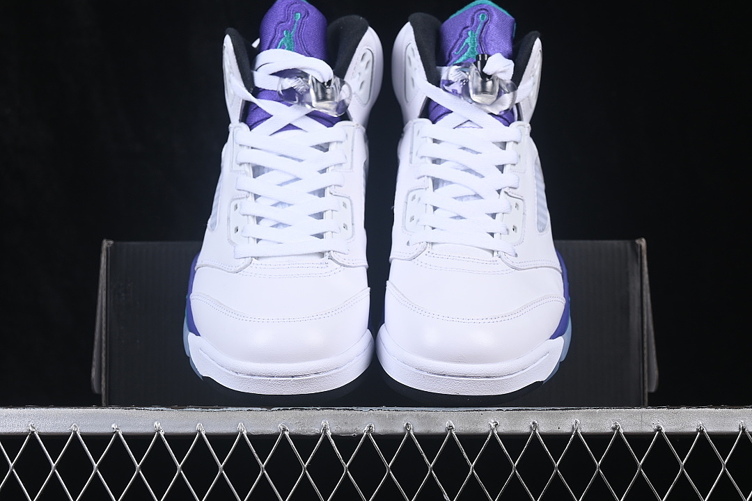 Unbranded [HQ7978-100]-[AIR JORDAN 5 OG AJ5 BASKETBALL SHOES WHITE/PURPLE]-[WOMAN:36-39]-[MAN:40-49] - Image 12