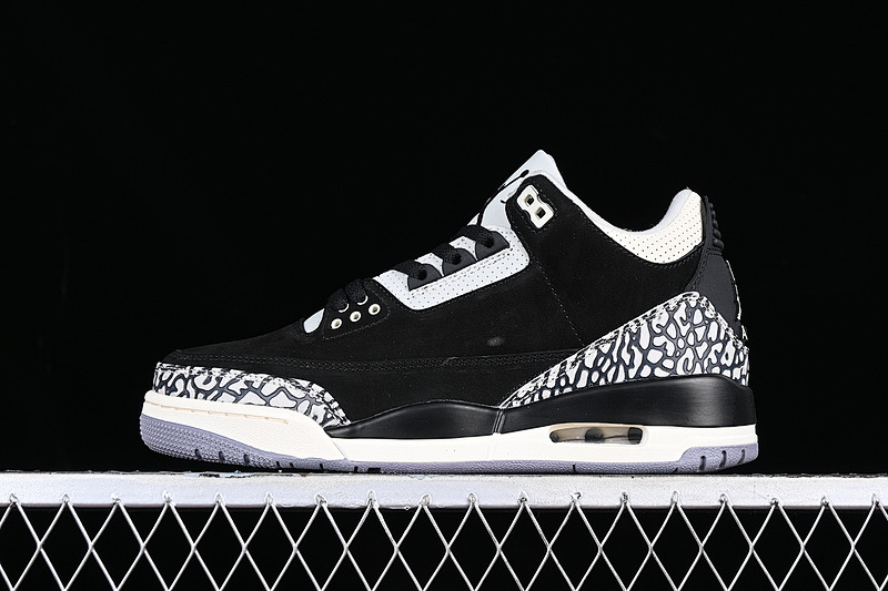 Jordan AIR Jordan 3 RETRO OFF NOIR/BLACK/COCONUT MILK/CEMENT GREY · CK9246-001, photo 1