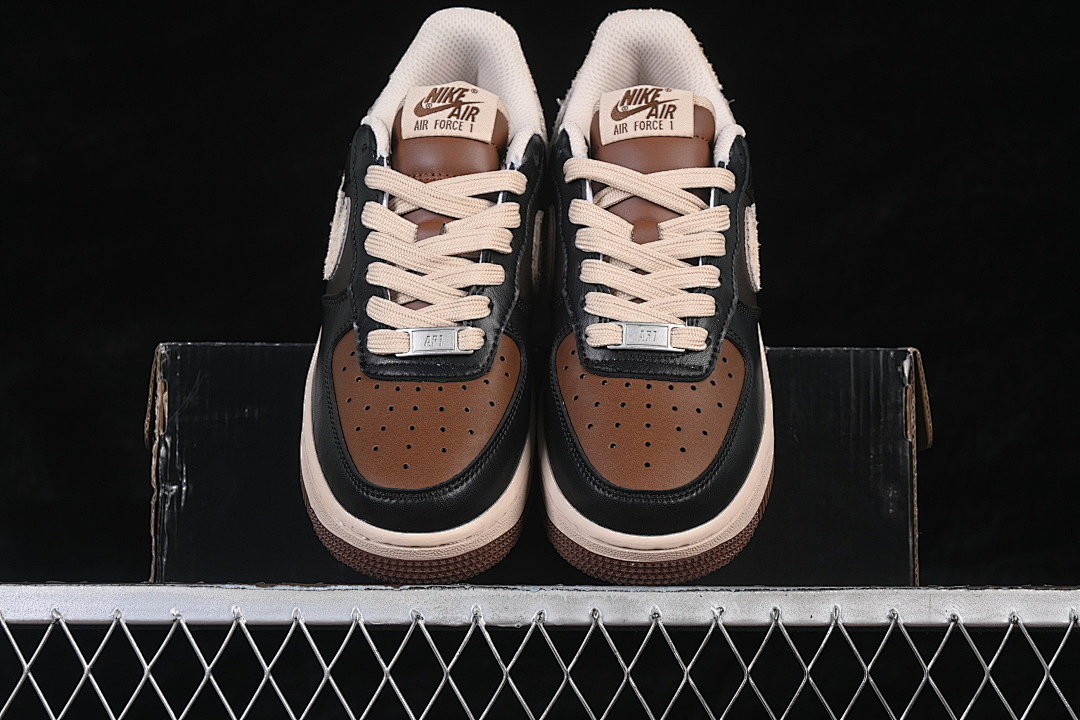 Nike [CJ9179-200]-[AIR FORCE 1 07 LOW CASUAL SNEAKERS PINK/COFFEE/BLACK]-[WOMAN:36-39]-[MAN:40-45] - Image 12