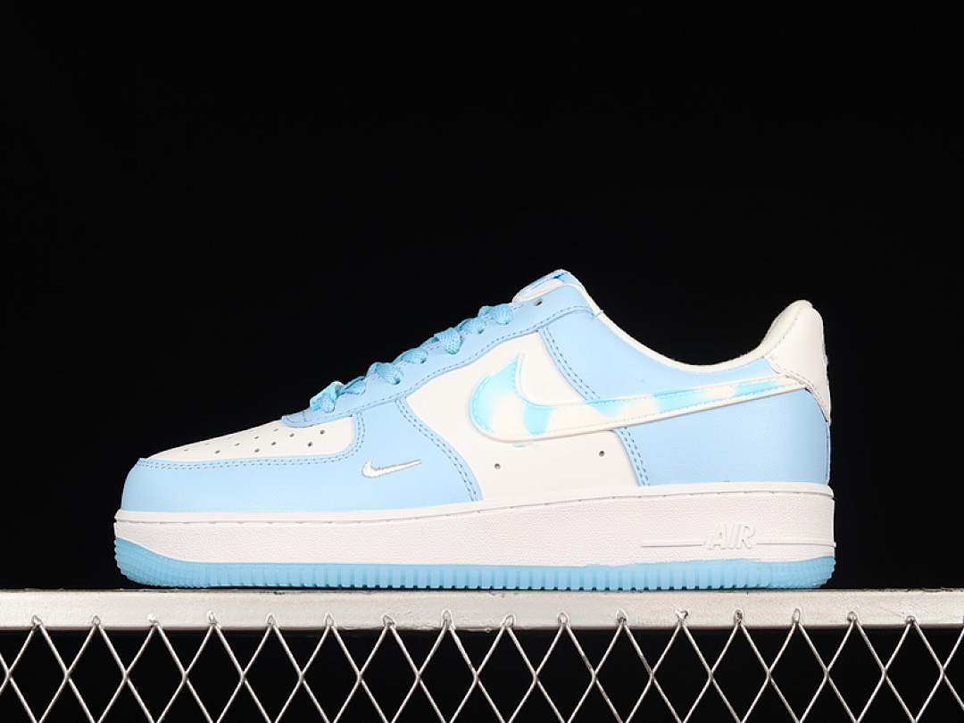 Nike [DX2937-100]-[AIR FORCE 1 LOW NAIL ART LIGHT BLUE/WHITE/LIGHT BLUE]-[WOMAN:36-39]-[MAN:40-45], photo 1