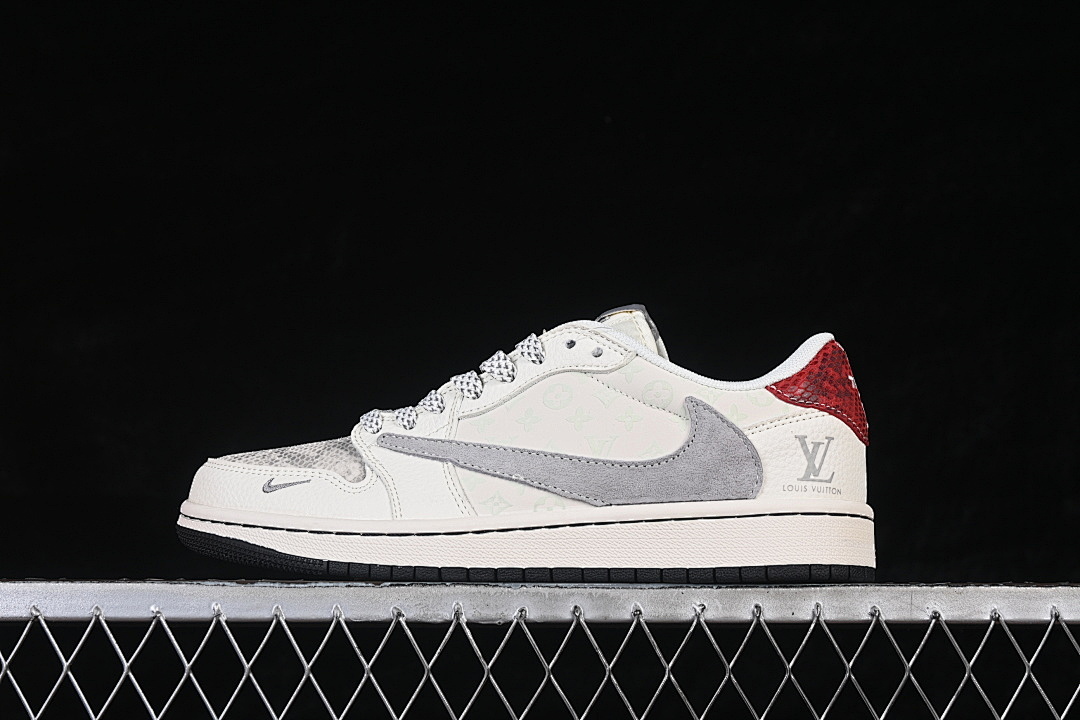 Jordan [QW5088-209]-[AIR JORDAN 1 LOW OG SP AJ1 LIGHT GRAY/WHITE/WINE RED]-[WOMAN:36-39]-[MAN:40-45], photo 1