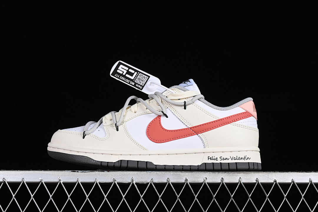 Unbranded [DD1503-117]-[DUNK LOW SB TOP CASUAL SNEAKERS WHITE/BEIGE/RED]-[WOMAN:36-39]-[MAN:40-46], photo 1