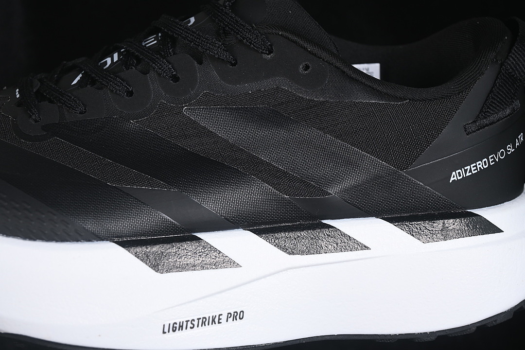Adidas [KK0318]-[ADIZERO EVO SL COMPRESSION RUNNING SHOES BLACK/WHITE]-[WOMAN:36-39]-[MAN:40-45] - Image 8