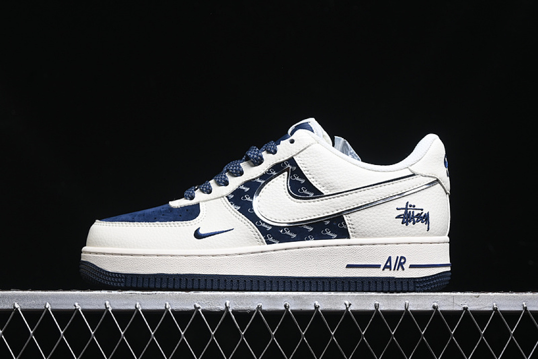 Nike [XZ6188-728]-[AIR FORCE 1 07 LOW OFF WHITE/BLACK/BLUE]-[WOMAN:36-39]-[MAN:40-45], photo 1