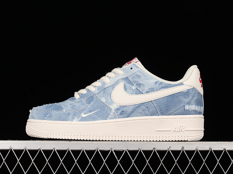 Nike Nike AIR FORCE 1 LOW 07 DENIM BLUE/BEIGE/RED · DY1830-100, photo 1