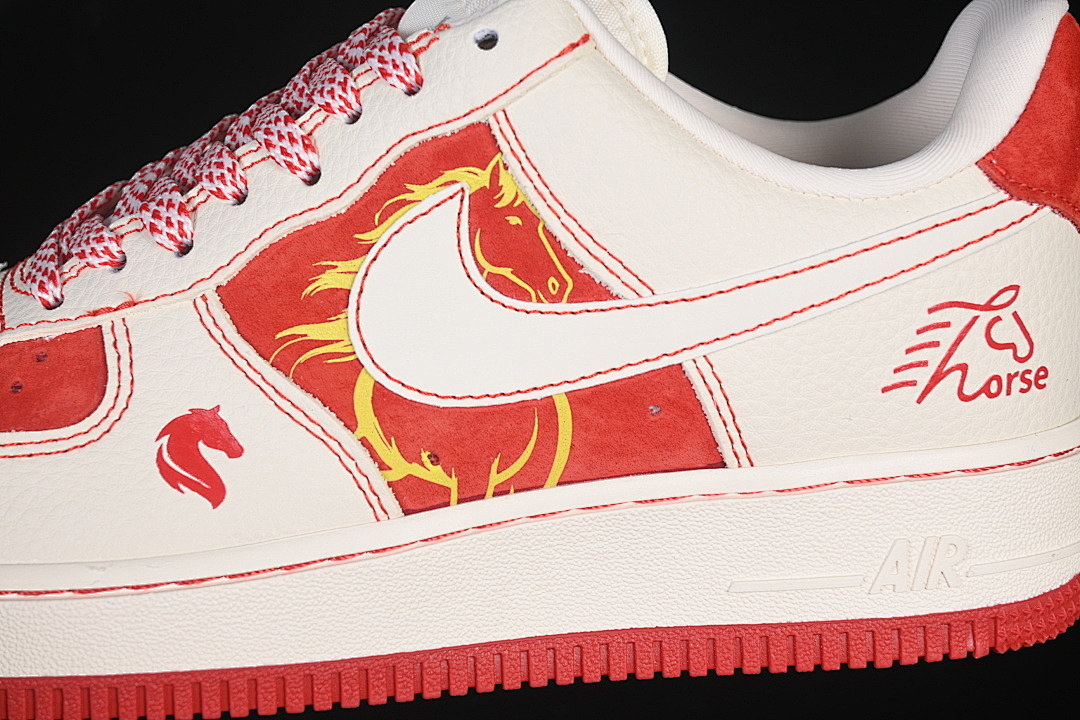 Nike [XL1979-133]-[AIR FORCE 1'07 LOW WHITE/RED]-[WOMAN:36-39]-[MAN:40-45] - Image 8