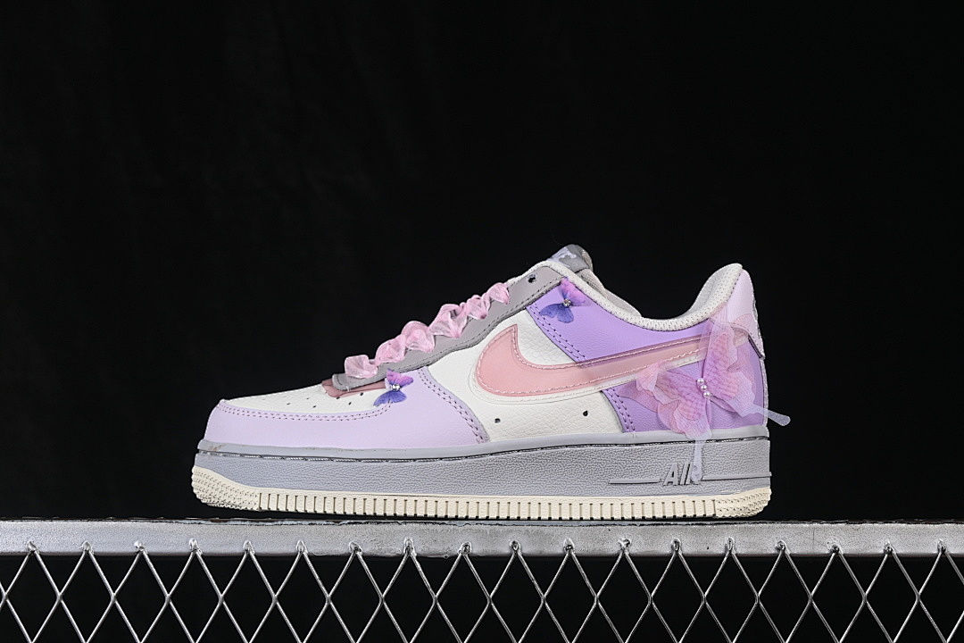 Nike [CJ0304-160]-[AIR FORCE 1 07 LOW CASUAL SNEAKERS WHITE/PURPLE/PINK]-[WOMAN:36-39]-[MAN:40], photo 1