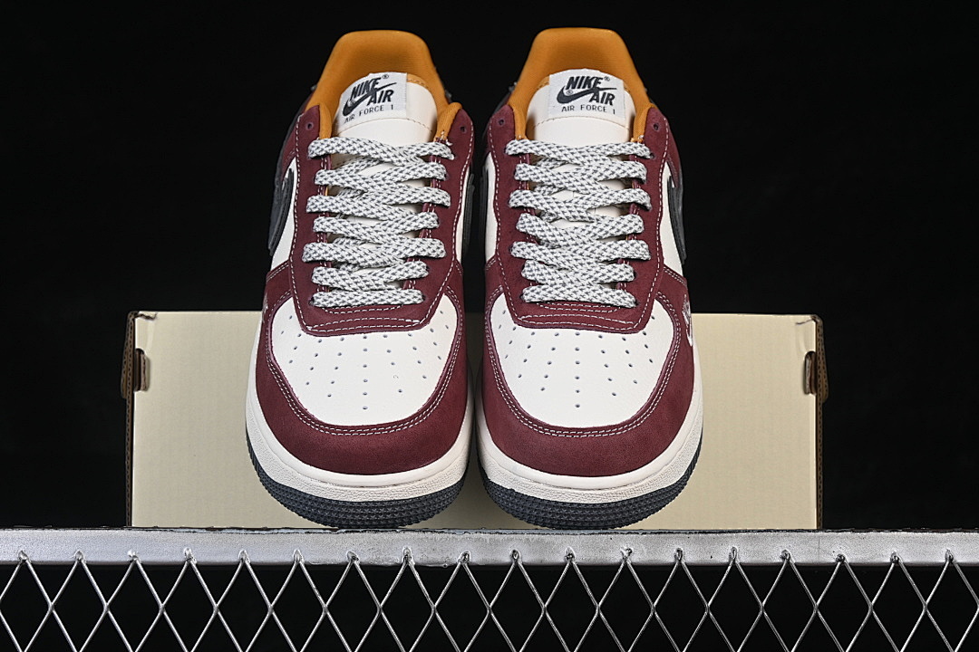 Nike [SS1979-006]-[AIR FORCE 1 07 LOW WHITE/RED/GREY/BROWN]-[WOMAN:36-39]-[MAN:40-45] - Image 13