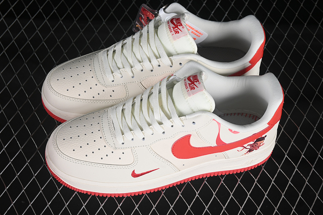 Nike [XZ6188-199]-[AIR FORCE 1 07 LOW RED/WHITE]-[WOMAN:36-39]-[MAN:40-45] - Image 11
