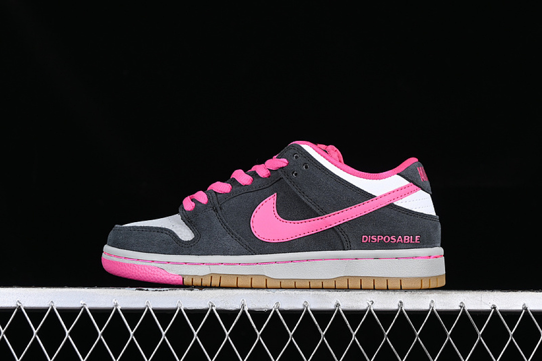Unbranded [504750-061]-[DUNK LOW PREMIUM SB QS DISPOSABLE BLACK/PINK FOIL-WHITE]-[UNSIZE:36-46], photo 1