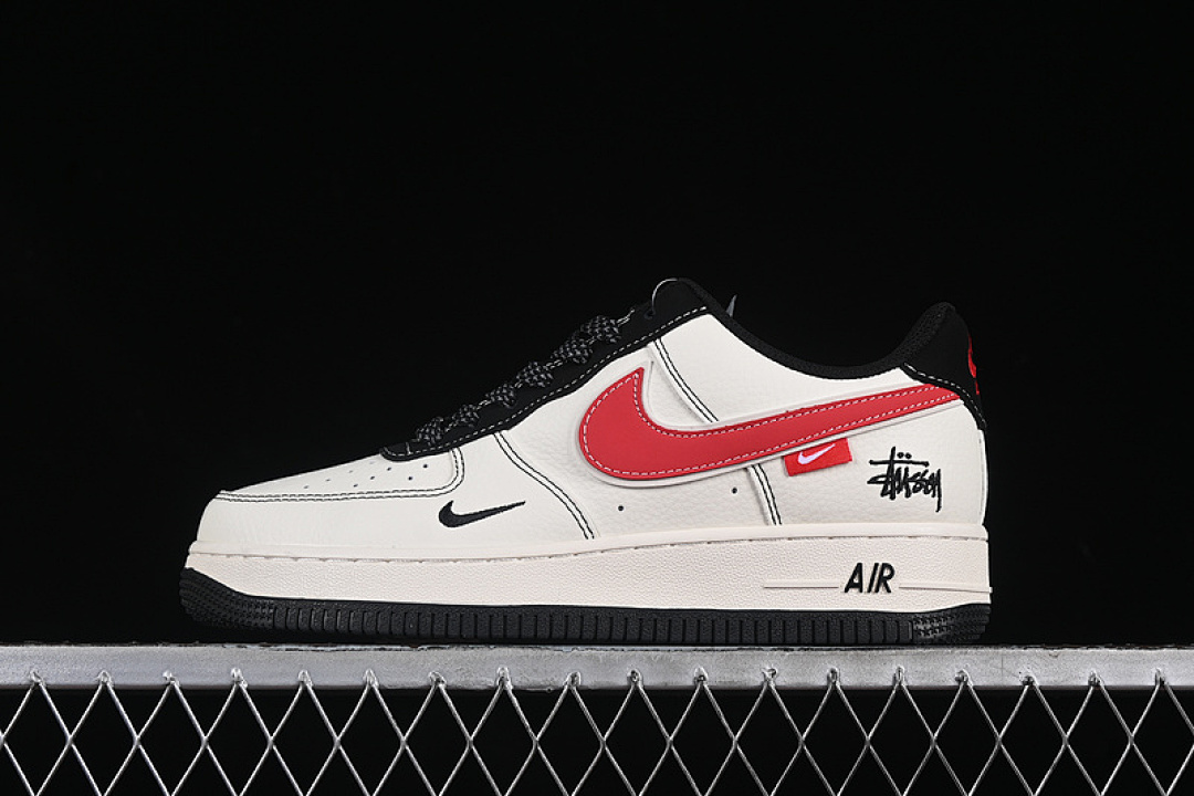 Nike [XS1958-518]-[AIR FORCE 1 07 LOW WHITE/BLACK/RED]-[WOMAN:36-39]-[MAN:40-45] - Image 2