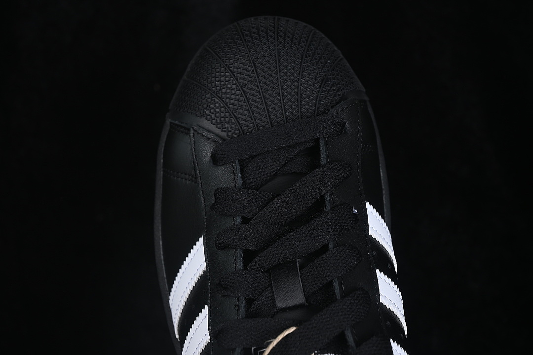 Unbranded [JI0079]-[SUPERSTAR II SHELL TOE CASUAL SNEAKERS BLACK/HITE]-[WOMAN:35-39]-[MAN:40-45] - Image 9