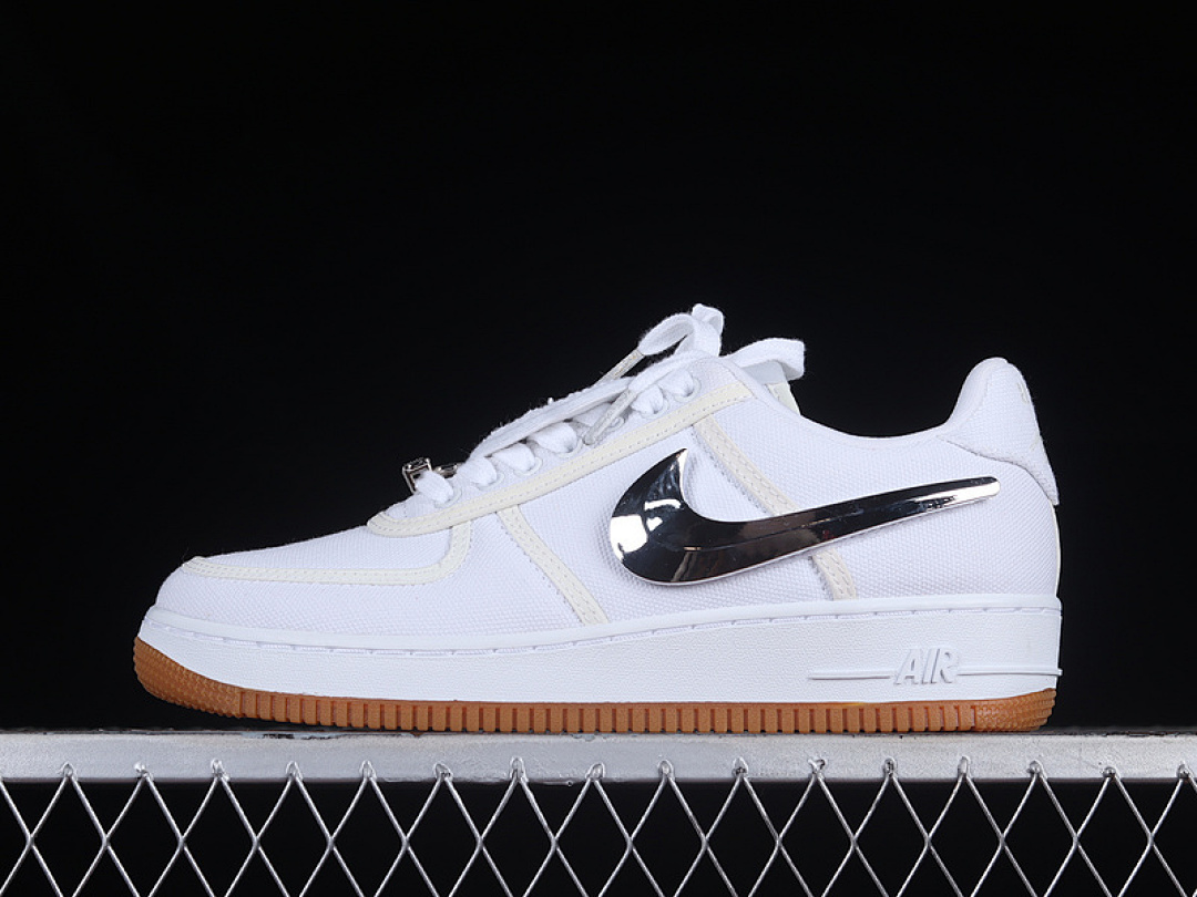 Nike Nike TRAVIS SCOTT AIR FORCE 1 TRAVIS WHITE/WHITE-WHITE · AQ4211-100, photo 1