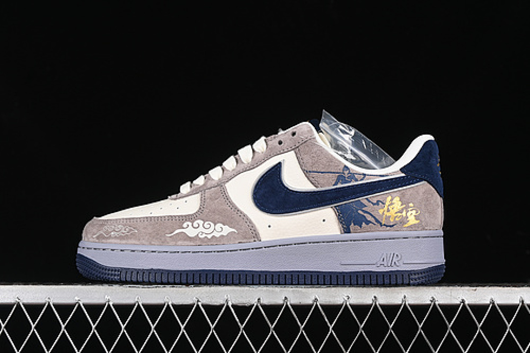 Nike Nike AIR FORCE 1 07 LOW WHITE/GREY/BLUE/GOLD · DM1688-802, photo 1