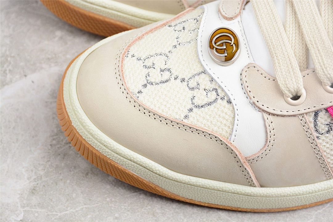 Gucci [GU*CCI DISTRESSED SCREENER SNEAKER BEIGE/PINK/GREEN]-[WOMAN:35-39]-[MAN:40-45] - Image 9