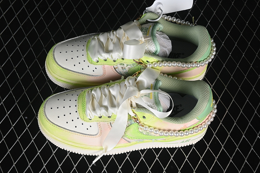 Nike [FJ7740-101]-[AIR FORCE 1 07 LOW WHITE/GREEN/PINK]-[WOMAN:36-39]-[MAN:40-45] - Image 11