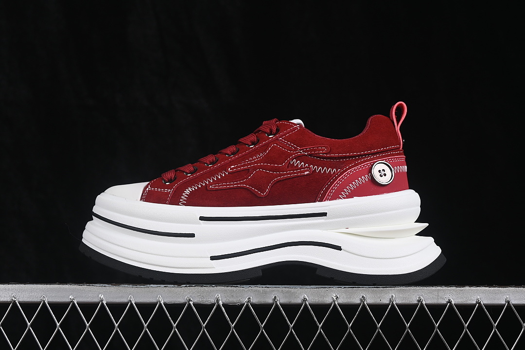 Unbranded [KILLWINNER THICK SOLED CASUAL CANVAS SHOES WINE RED/CLARET RED]-[WOMAN:35-39]-[MAN:40], photo 1